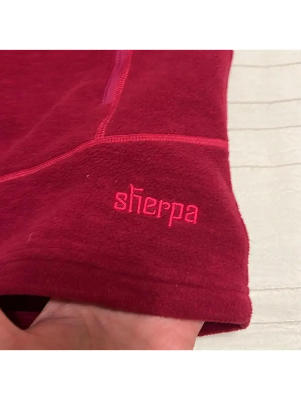Sherpa Adventure Gear Raspberry Fleece Full Zip Hooded Jacket Women's Small - Picture 5 of 6